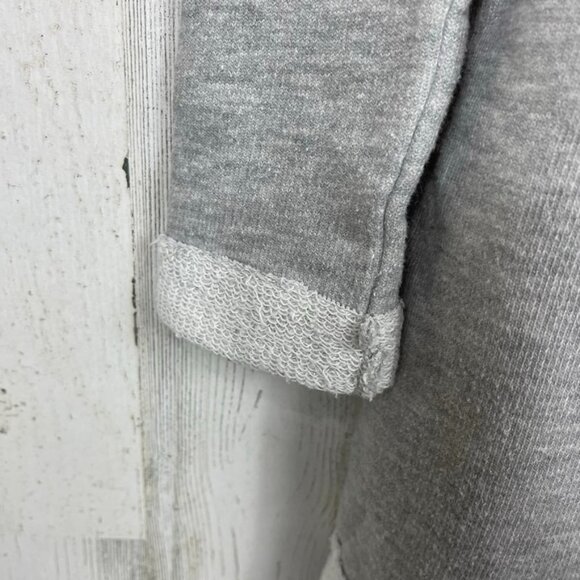 BDG Urban Outfitters hoodie cardigan longline distressed hems pockets gray small - Picture 4 of 8